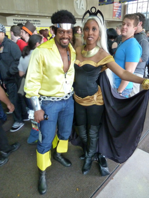 Black couple as luke cage and storm