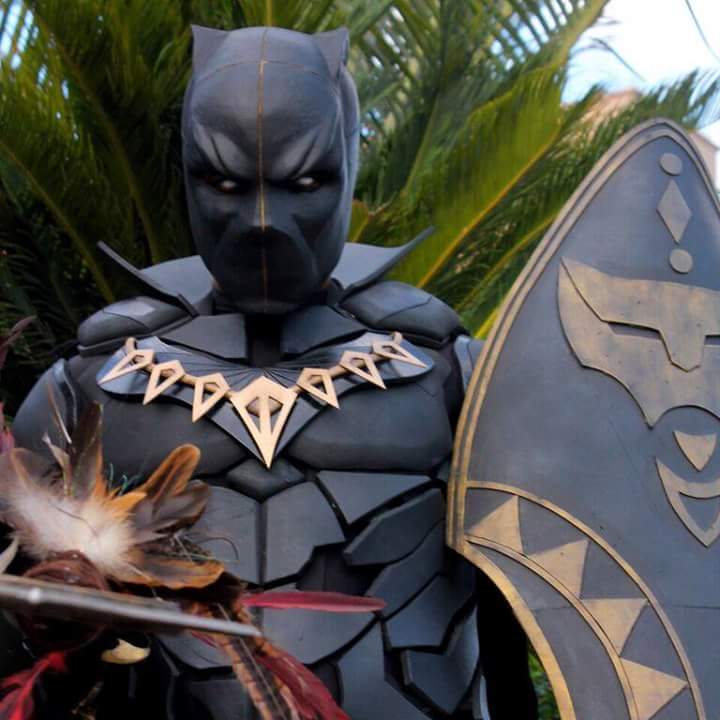 Black guy as black panther great cosplay