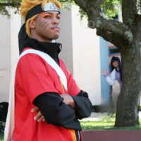 Black guy as naruto with hair