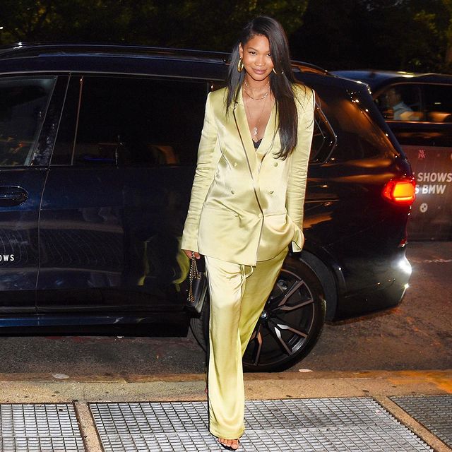 Chanel iman silk outfit
