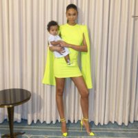 Chanel iman wearing yellow outfit