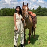 Chanel iman with horse
