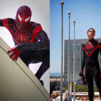 Cool black guy as miles morales without mask
