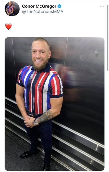 Why is conor mcgregor dressed like a dominica