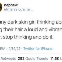 Dark skin girl color your hair