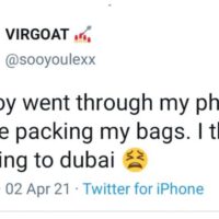 Guy went through my phone i think we are going to dubai