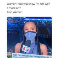 How you know she is fine espn mask meme