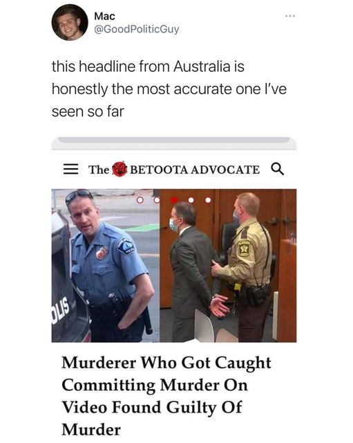 Most accurate australian newspaper meme of george floyd