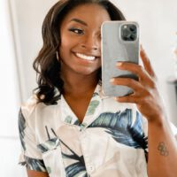 Simone Biles Phone Selfie 2021
