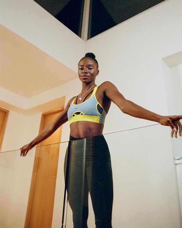 Dina Asher Smith in her house