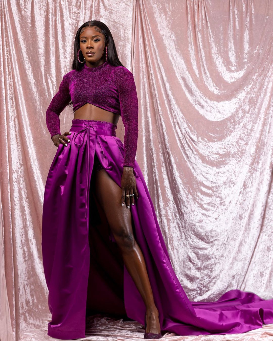 Shericka Jackson Purple Dress