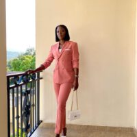 Shericka Jackson Pink Suit