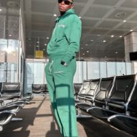 Shericka Wearing Green Puma Sweat Suit