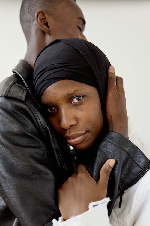 Black Couple Wearing Hijab